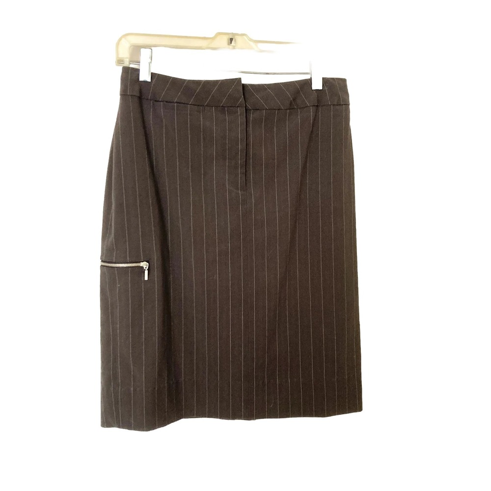 Dalia Skirt Size 4 Gray Pinstripe Pencil Pocket career‎ office